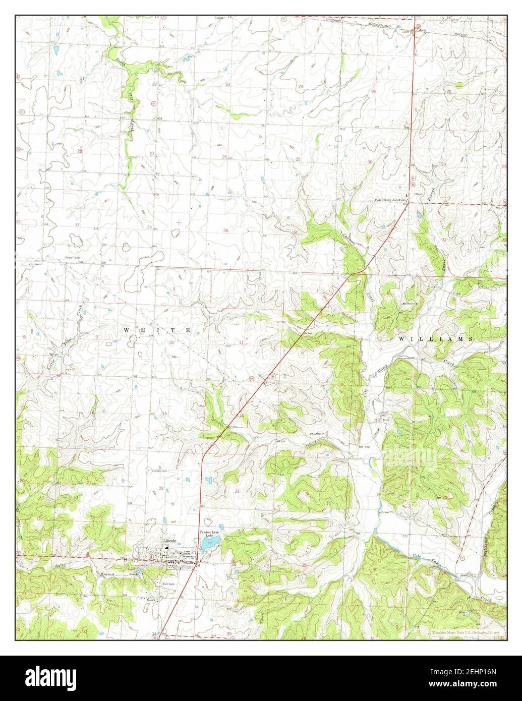 Lincoln, Missouri, map 1961, 124000, United States of America by