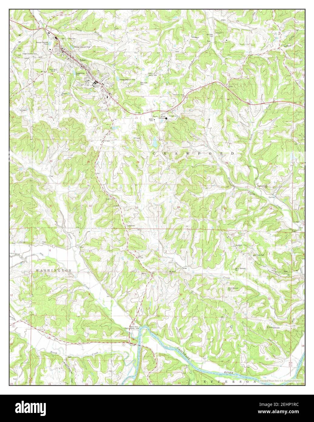 Linn, Missouri, map 1981, 124000, United States of America by Timeless