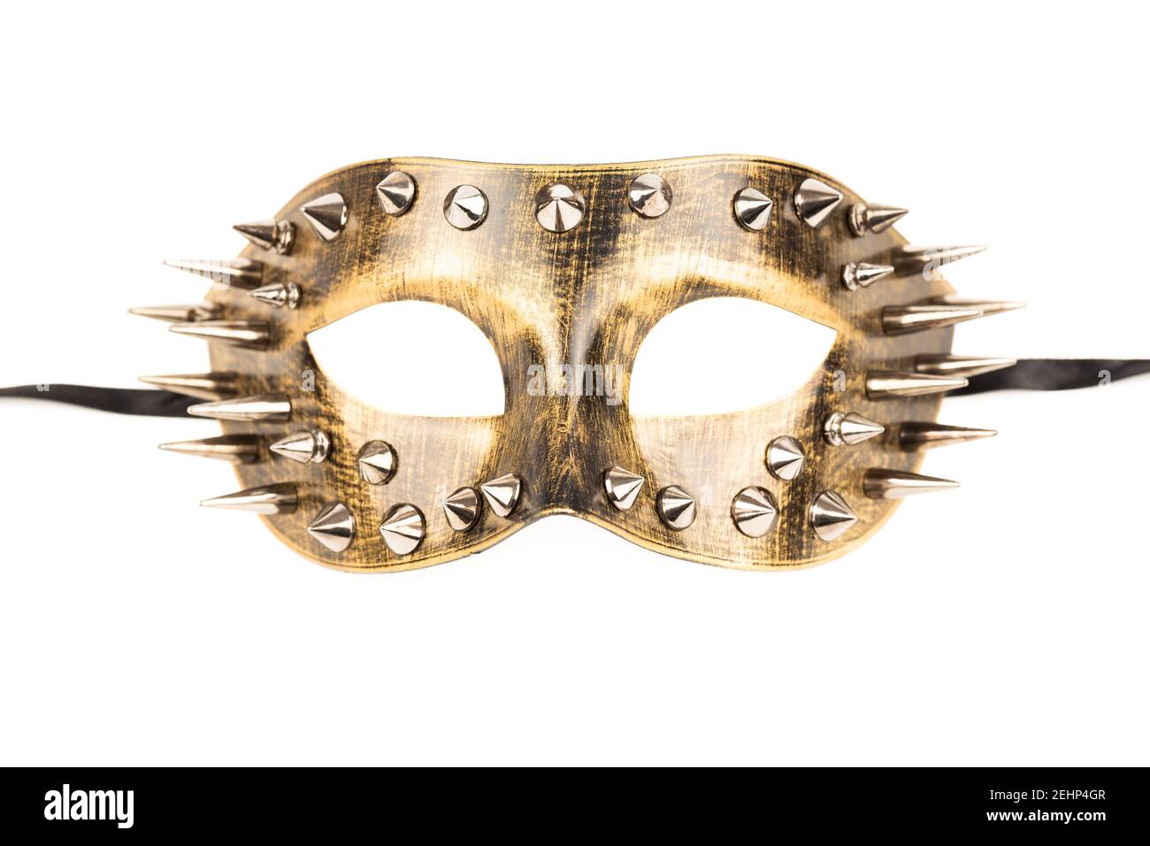 Carnival mask with spikes isolated on a white background. Stock Photo