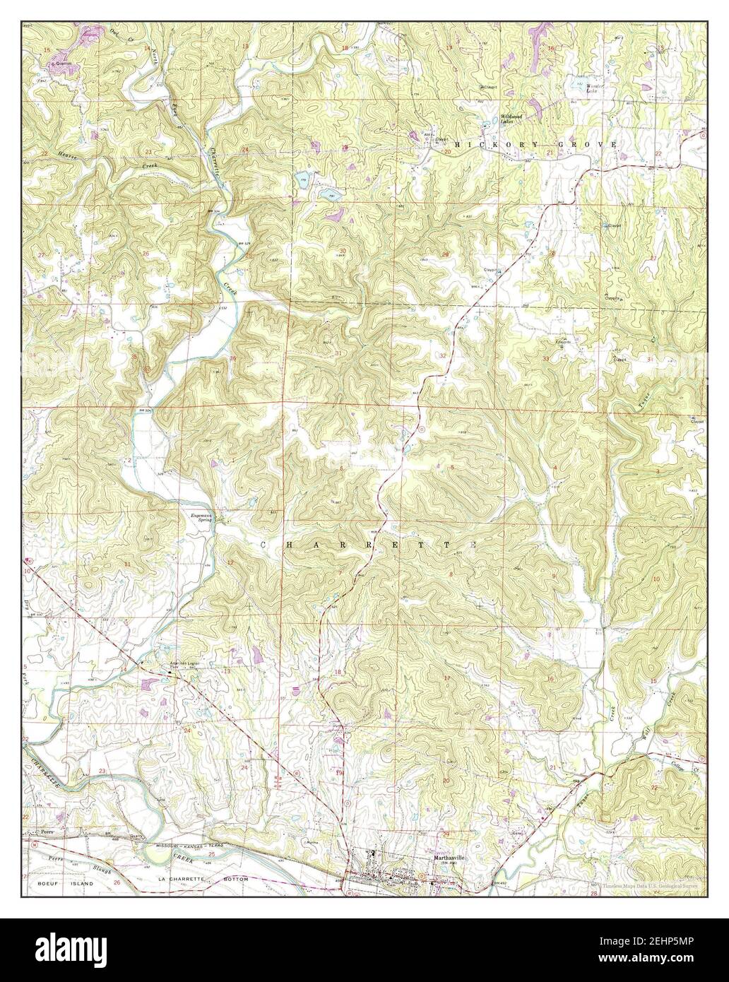 Marthasville missouri map hires stock photography and images Alamy
