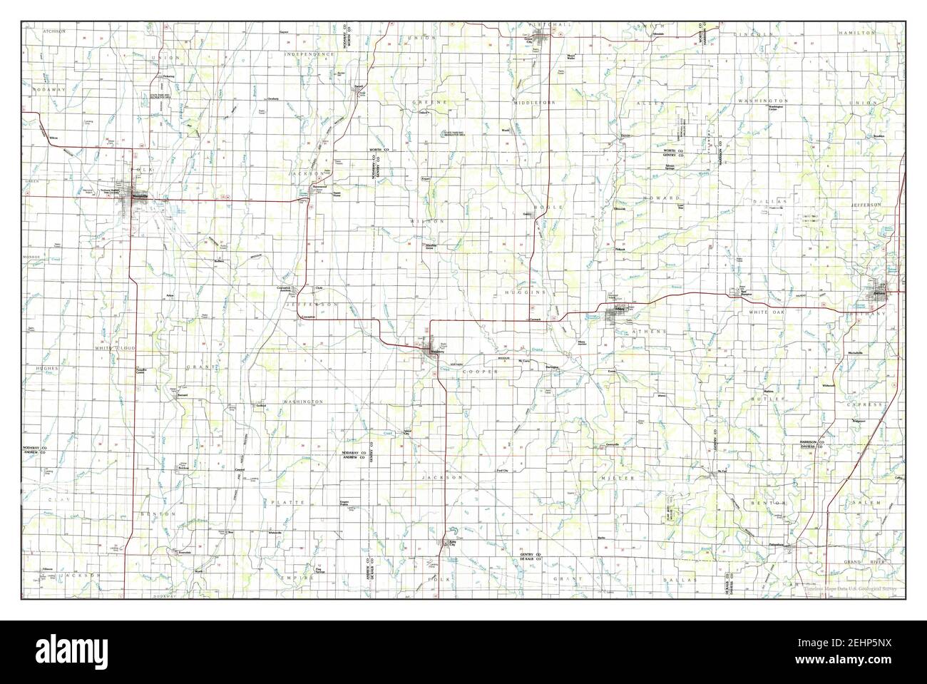 Maryville, Missouri, map 1986, 1:100000, United States of America by Timeless Maps, data U.S. Geological Survey Stock Photo