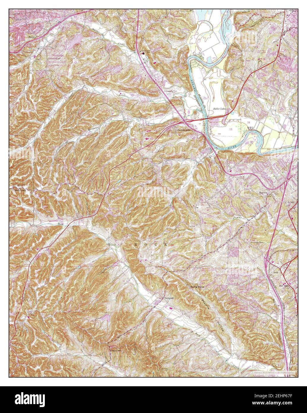 Maxville, Missouri, map 1954, 124000, United States of America by