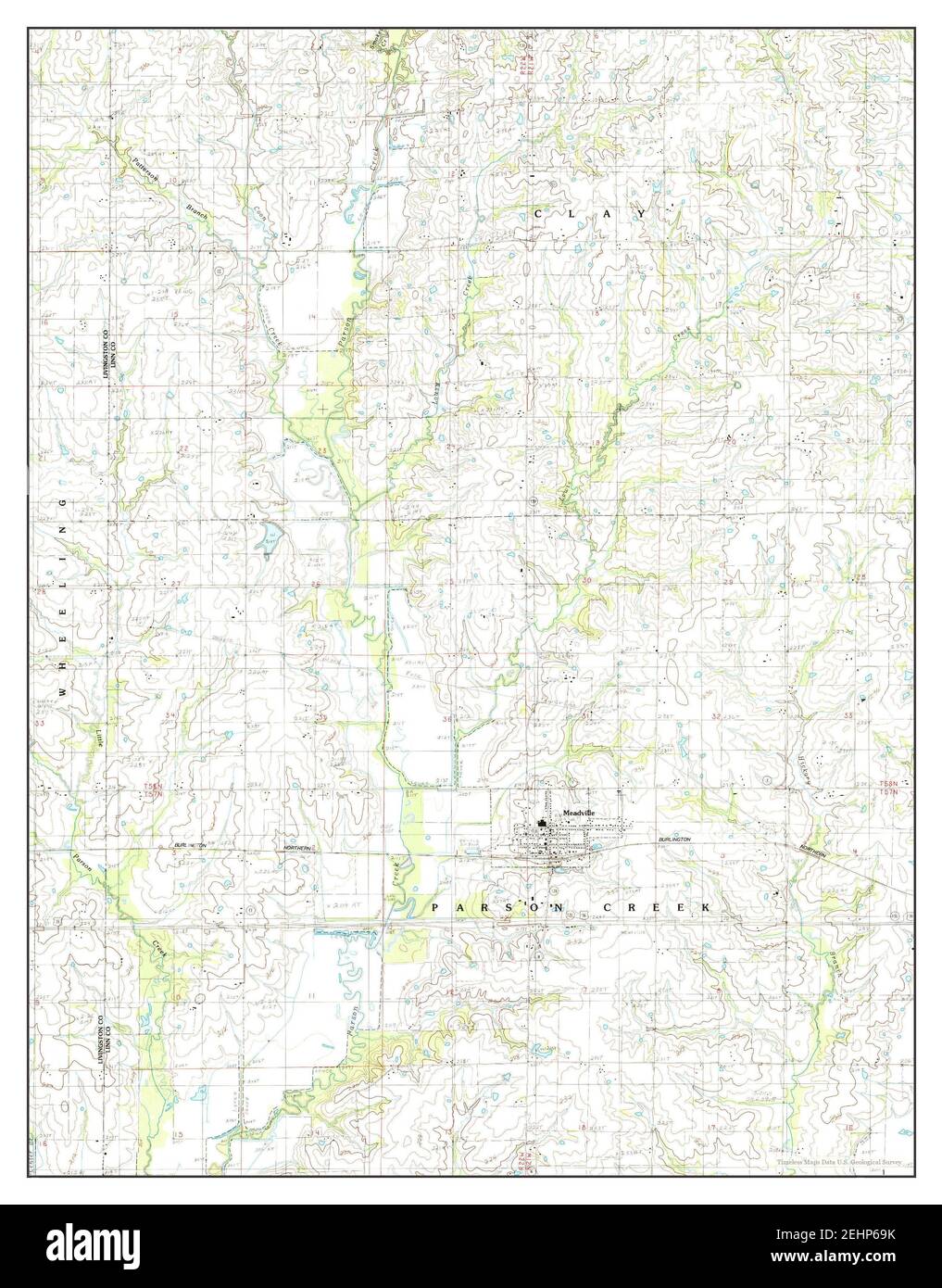 Meadville, Missouri, map 1984, 124000, United States of America by