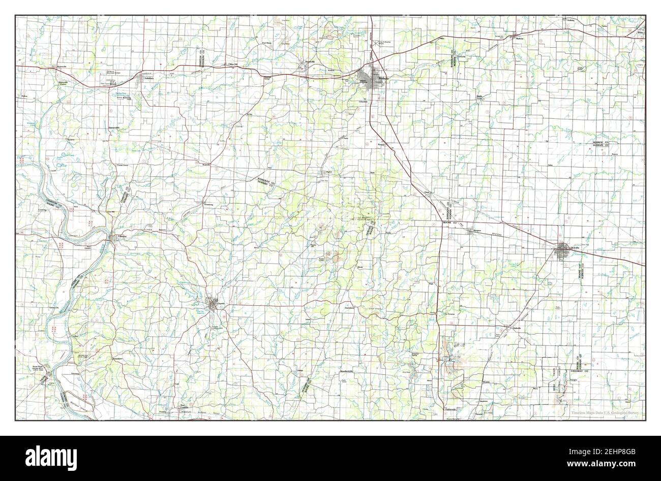 Moberly, Missouri, map 1985, 1100000, United States of America by Timeless Maps, data U.S