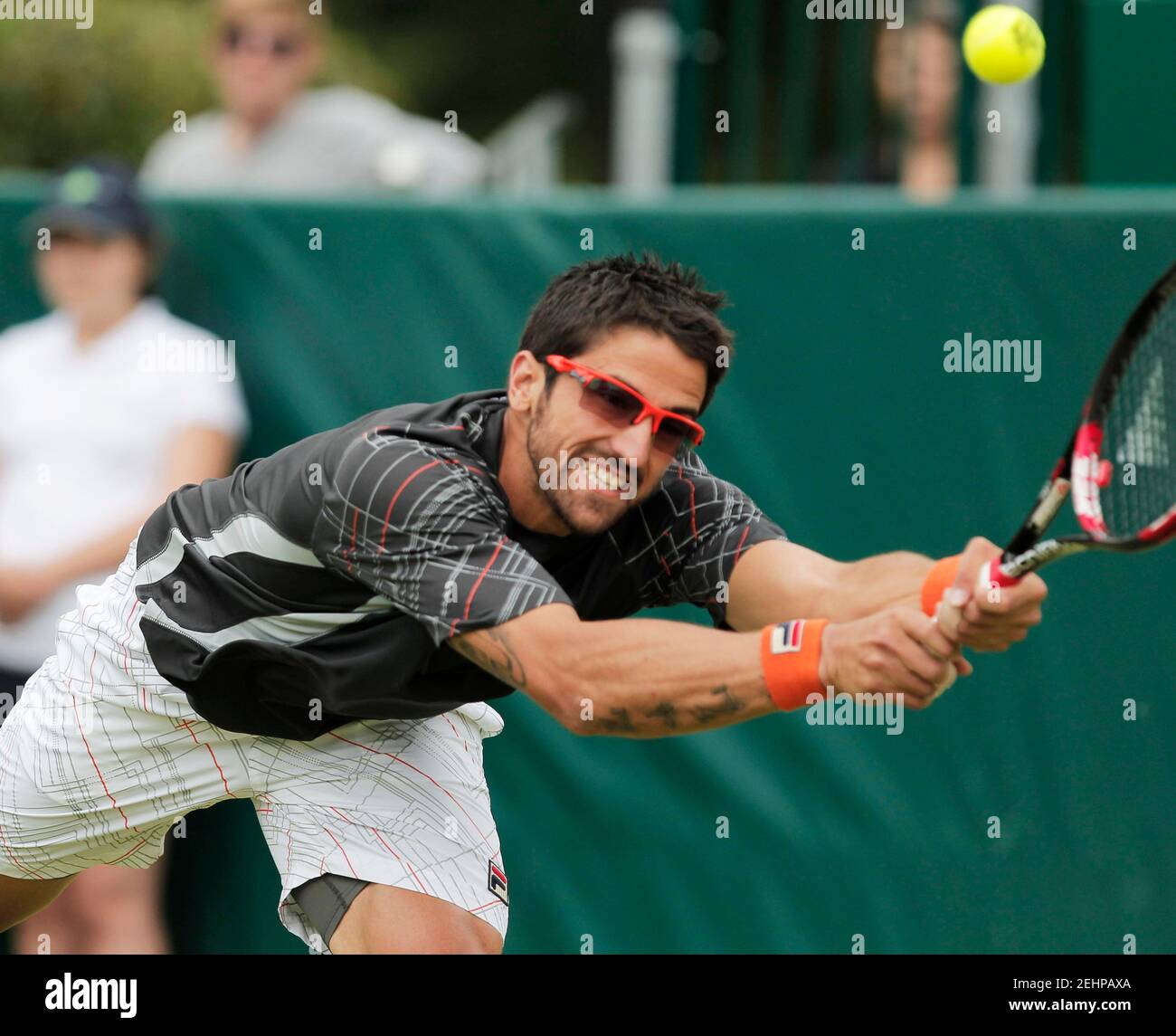 Tennis - The Boodles Challenge - Andy Murray v Janko Tipsarevic - Stoke  Park, Buckinghamshire - 20/6/12 Serbia's Janko Tipsarevic in action  Mandatory Credit: Action Images / John Marsh Livepic Stock Photo - Alamy
