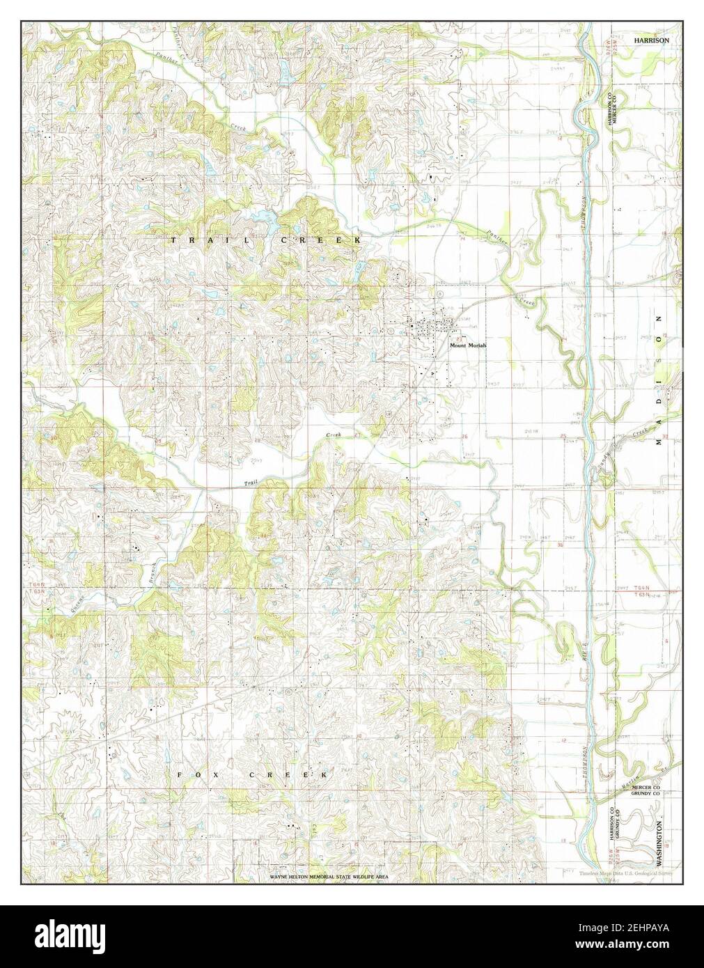 Mount Moriah, Missouri, map 1984, 124000, United States of America by