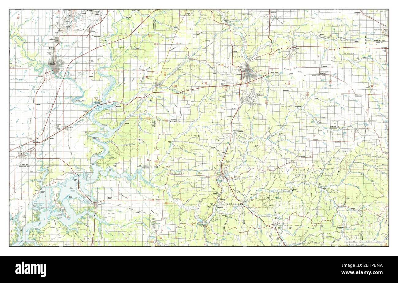 Neosho, Missouri, map 1986, 1100000, United States of America by