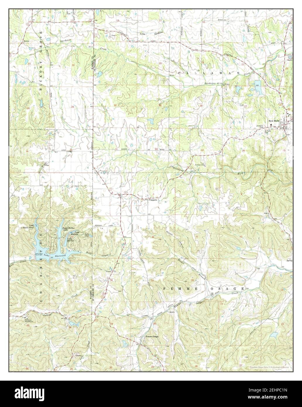 New Melle, Missouri, map 1972, 124000, United States of America by