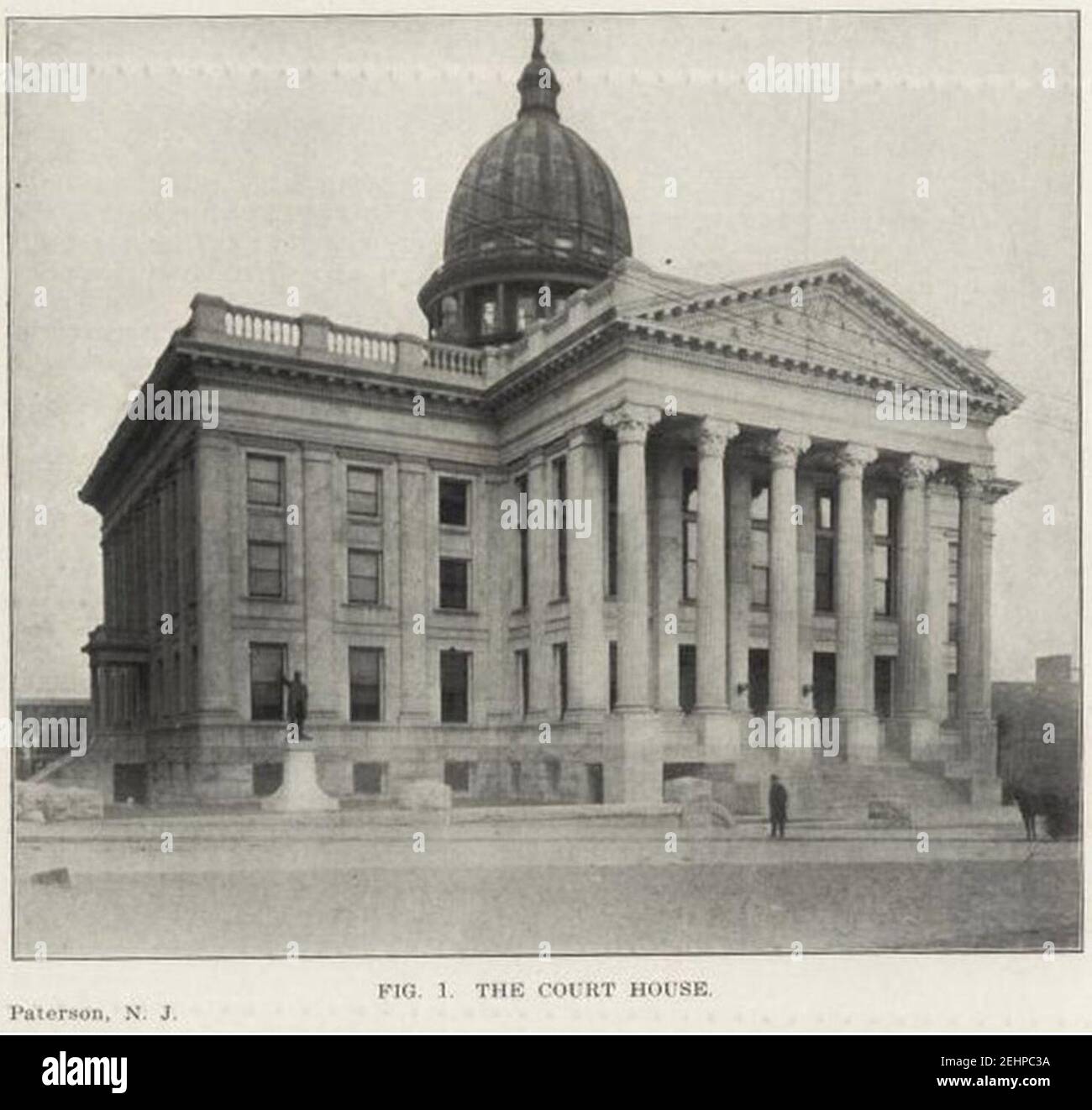 Passiac County Courthouse, Paterson, NJ, 1906. Stock Photo