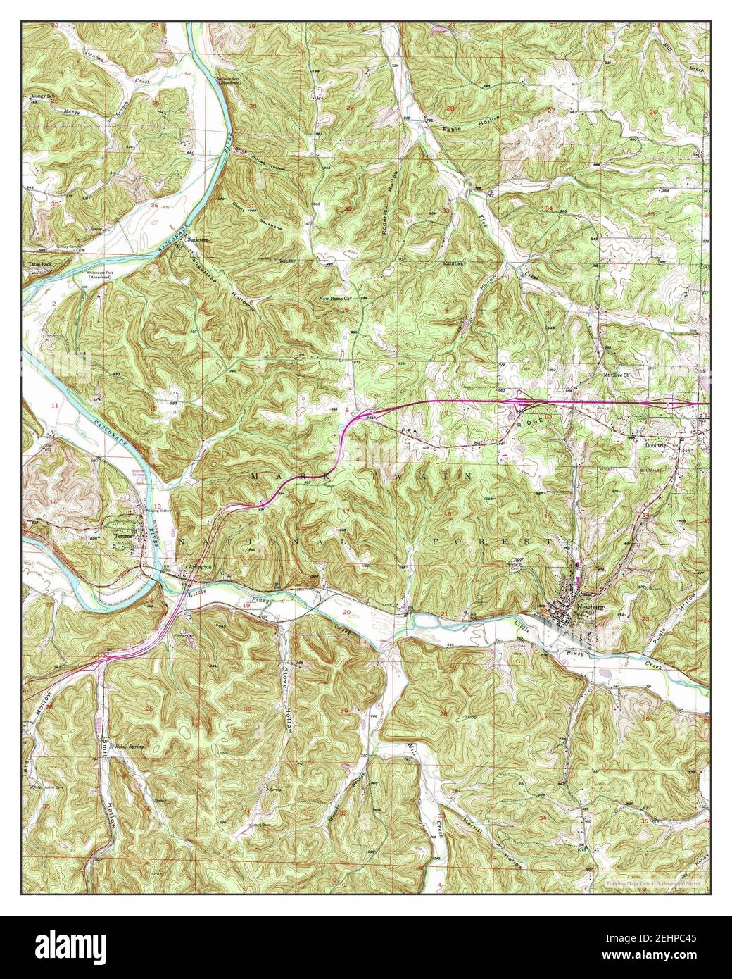 Newburg, Missouri, map 1992, 124000, United States of America by