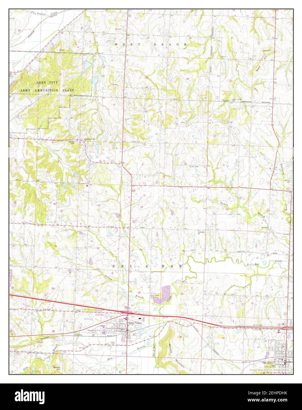 Oak Grove, Missouri, map 1965, 124000, United States of America by