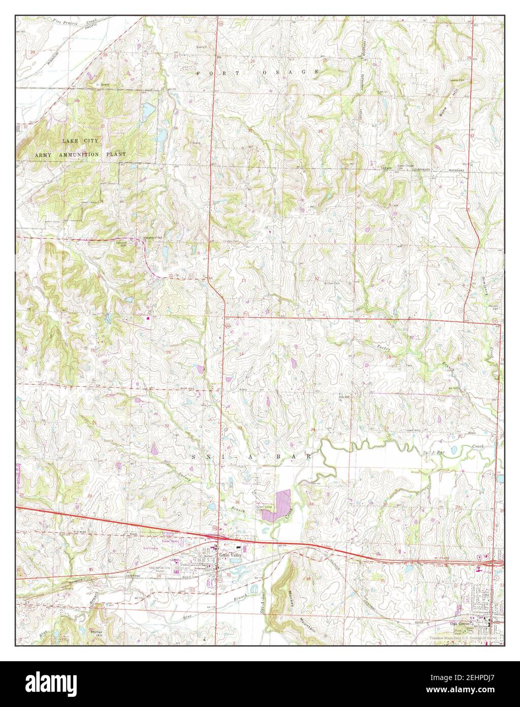 Oak Grove Mo Map Oak Grove, Missouri, Map 1965, 1:24000, United States Of America By  Timeless Maps, Data U.s. Geological Survey Stock Photo - Alamy