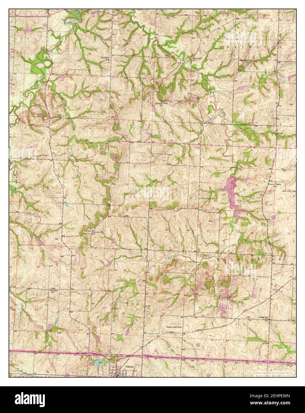Map of odessa missouri Cut Out Stock Images & Pictures Alamy