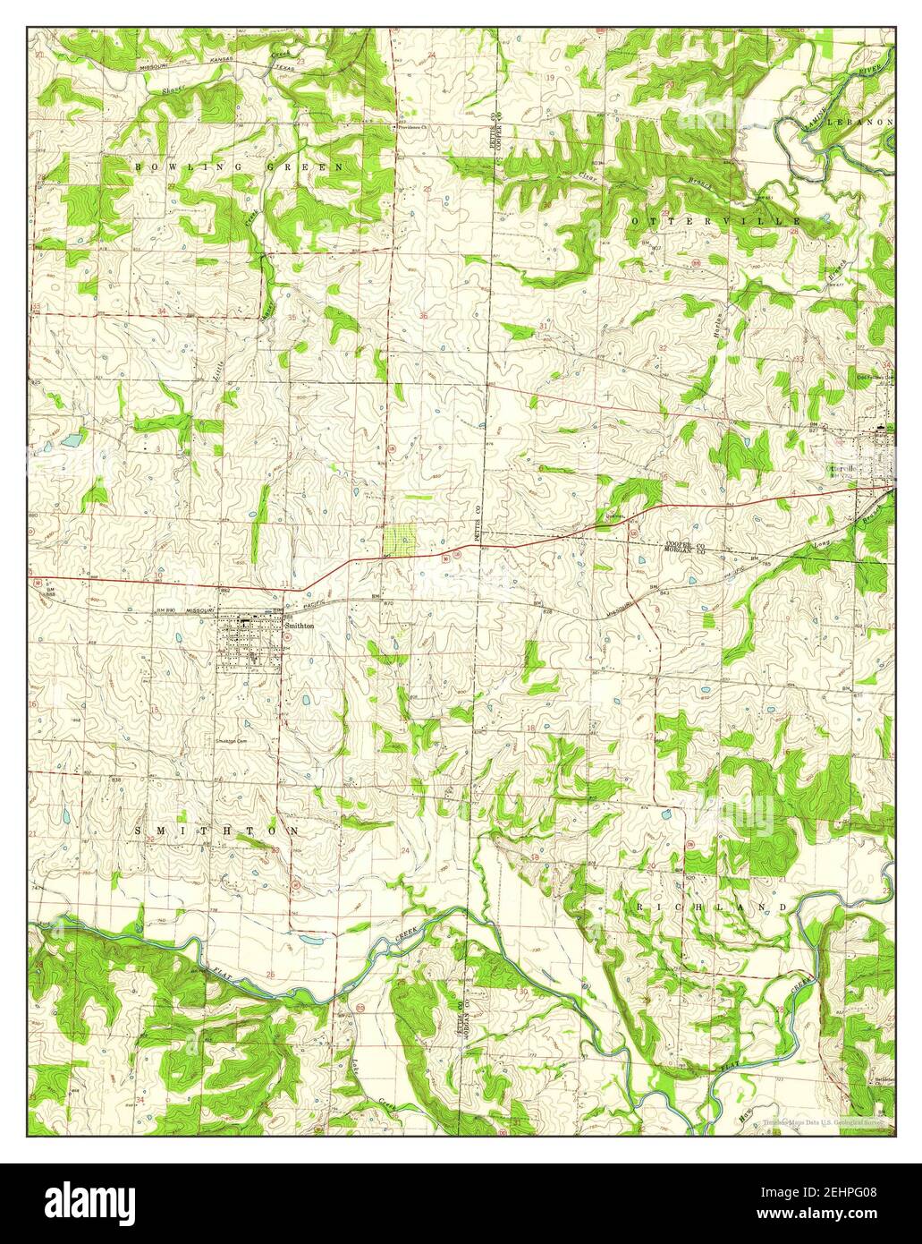 Otterville West, Missouri, map 1961, 124000, United States of America