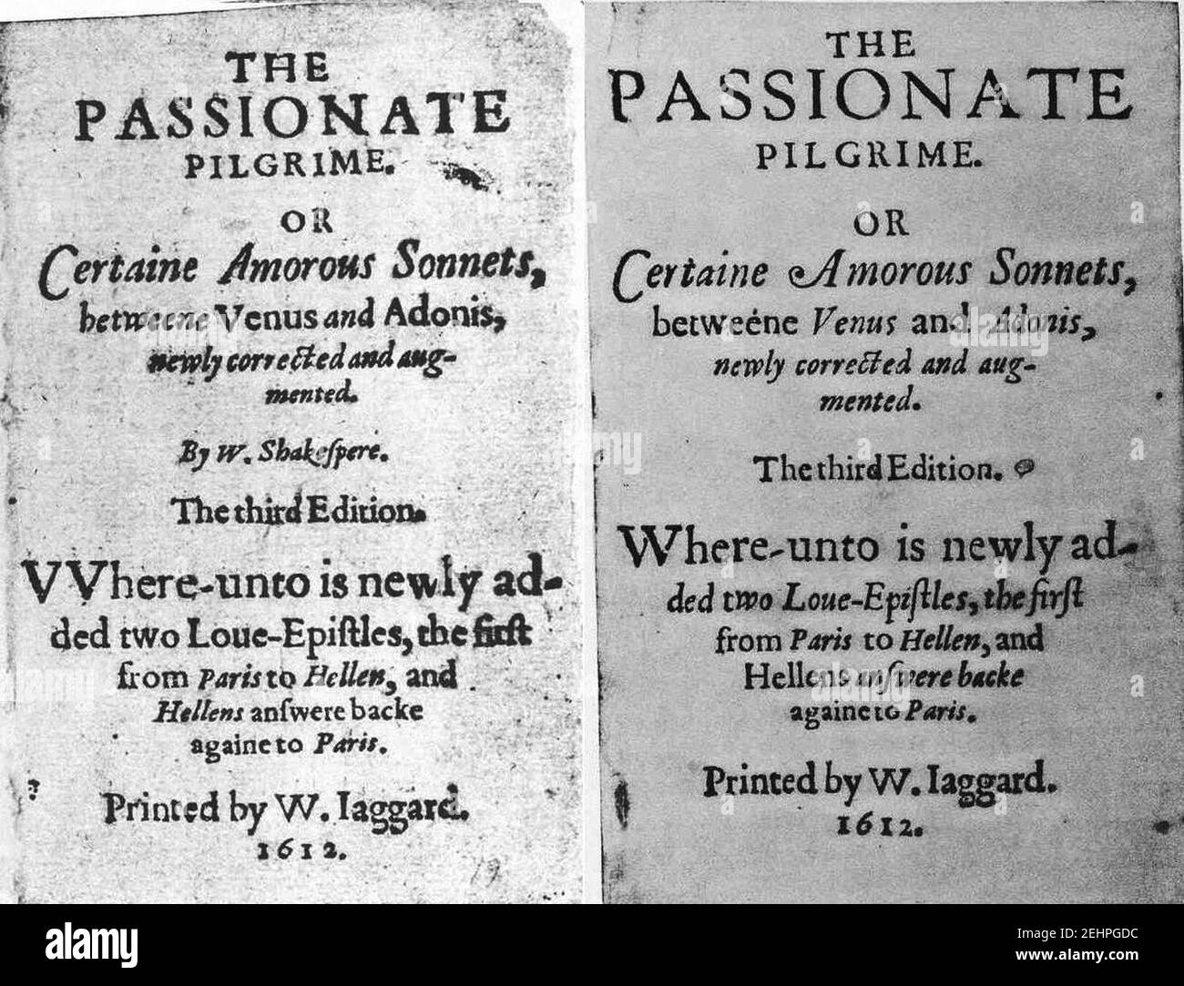 The passionate pilgrim hi-res stock photography and images - Alamy