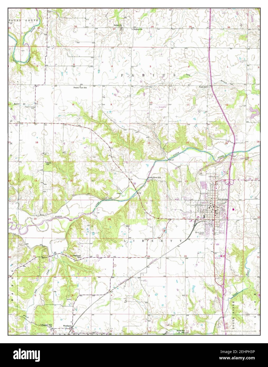 Map of palmyra missouri hires stock photography and images Alamy