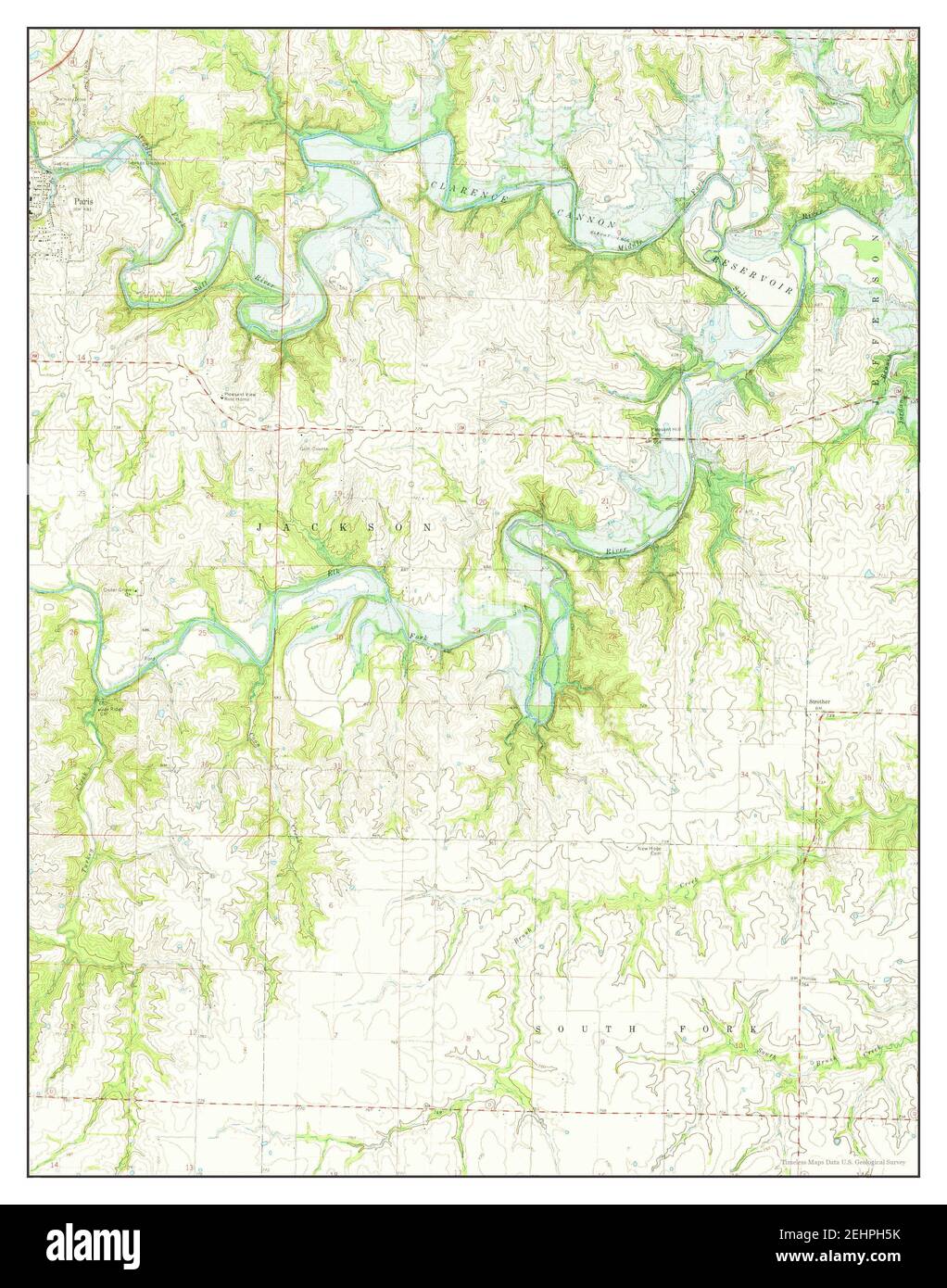 Paris East, Missouri, map 1972, 124000, United States of America by