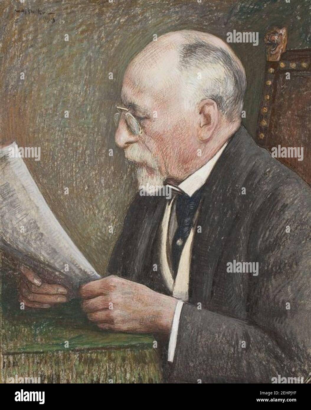 Pastelportret Anthonius Lambertus van Beek (1846-1919) Stock Photo