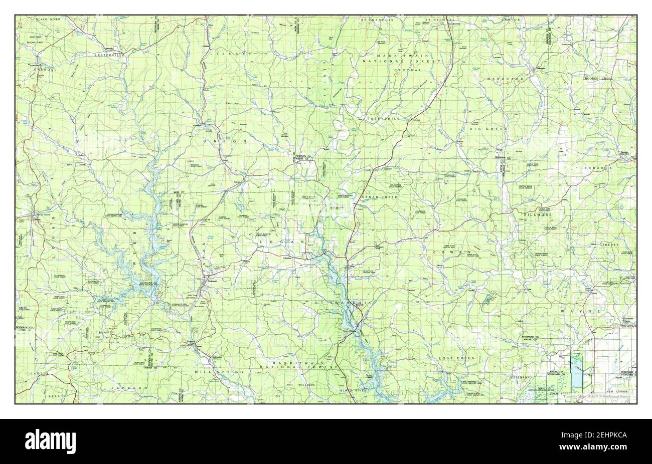 Map of piedmont missouri Cut Out Stock Images & Pictures Alamy