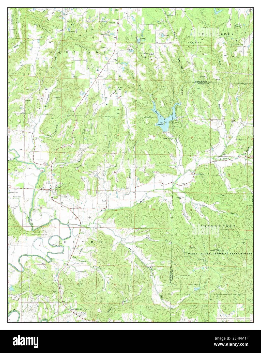Pinnacle Lake, Missouri, map 1973, 124000, United States of America by