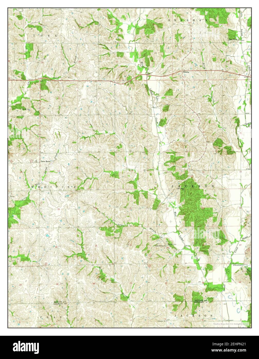 Pollock NW, Missouri, map 1964, 124000, United States of America by Timeless Maps, data U.S