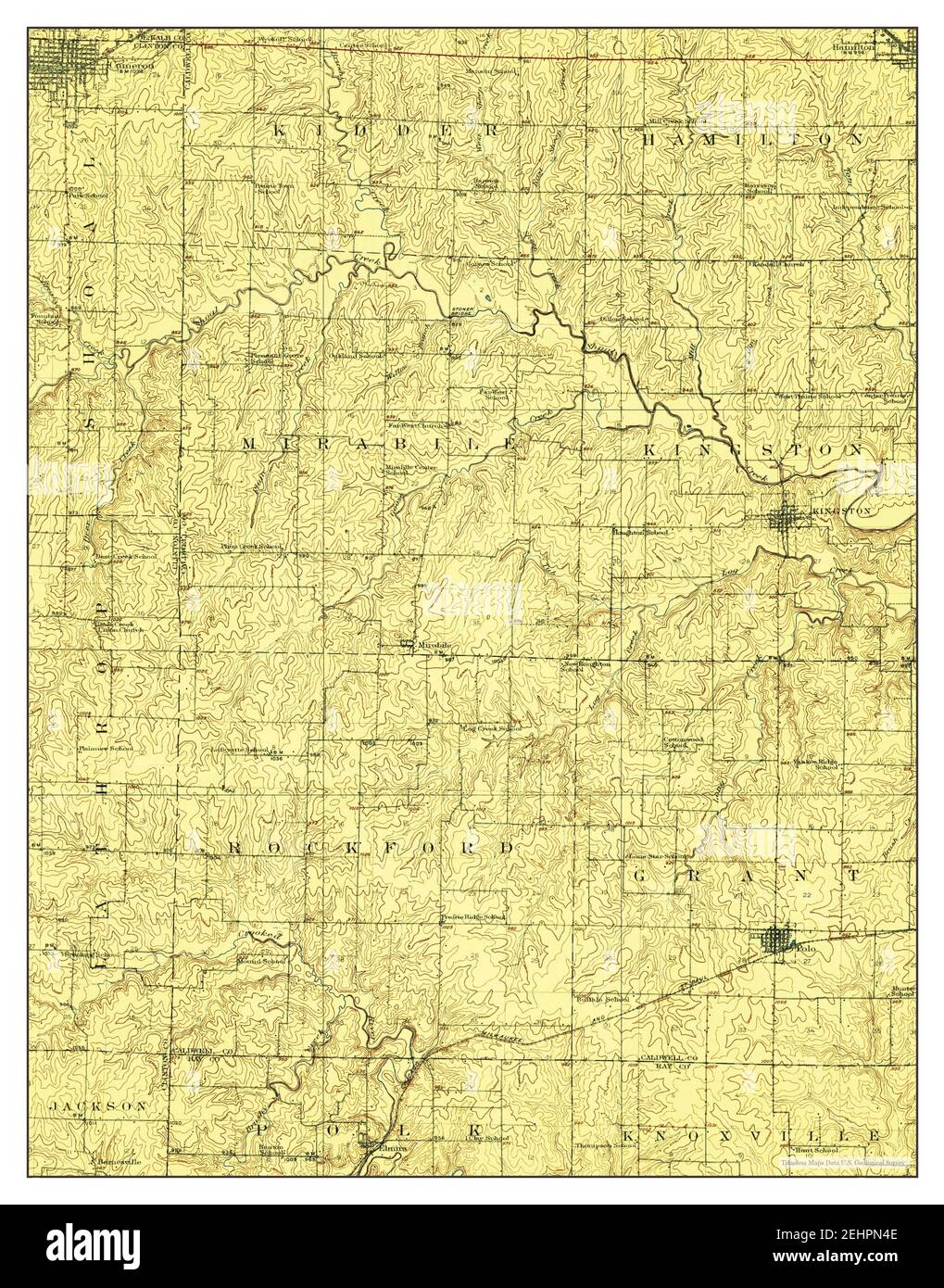 Polo, Missouri, map 1924, 1:62500, United States of America by Timeless Maps, data U.S. Geological Survey Stock Photo