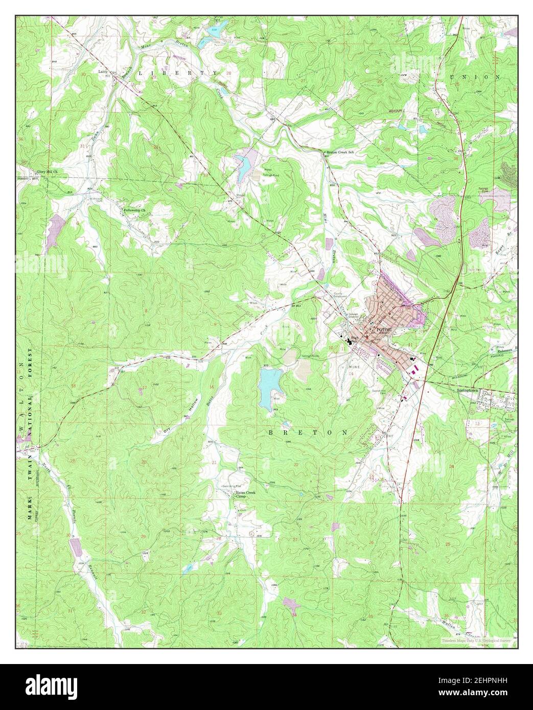 Map Of Potosi Missouri Potosi, Missouri, Map 1958, 1:24000, United States Of America By Timeless  Maps, Data U.s. Geological Survey Stock Photo - Alamy