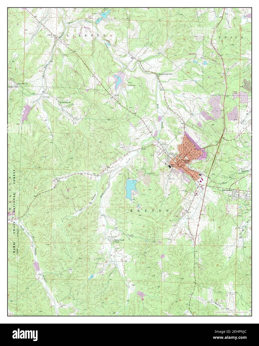 Map Of Potosi Missouri Potosi, Missouri, Map 1958, 1:24000, United States Of America By Timeless  Maps, Data U.s. Geological Survey Stock Photo - Alamy