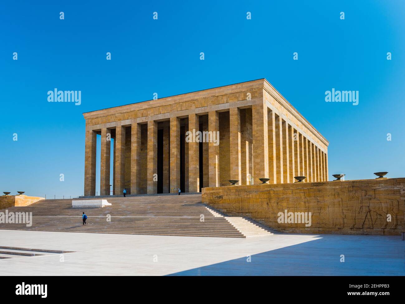 ANITKABIR. Anitkabir is the Mausoleum of Mustafa Kemal Ataturk. Ankara, Turkey. Stock Photo