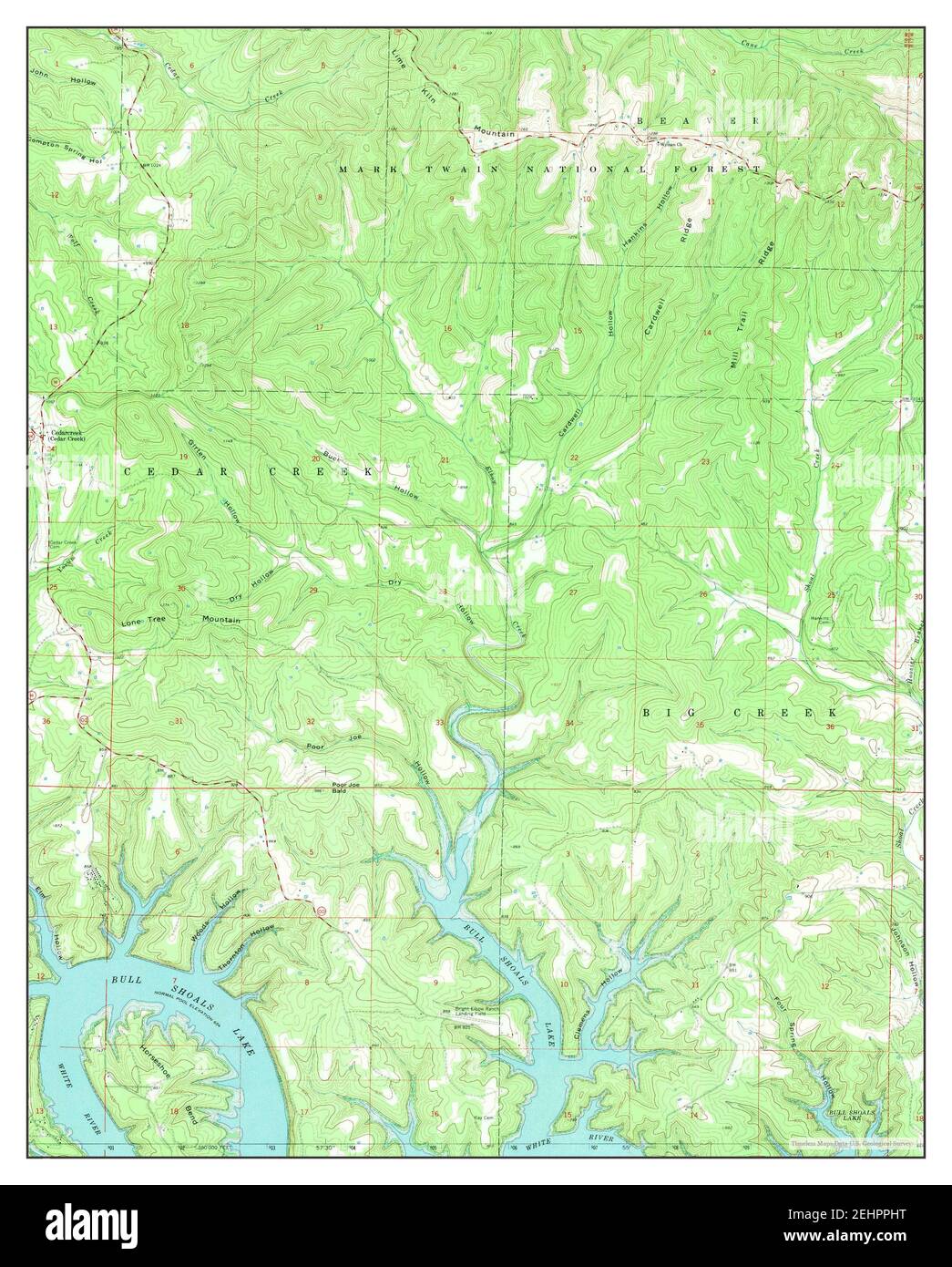 Protem SW, Missouri, map 1968, 124000, United States of America by