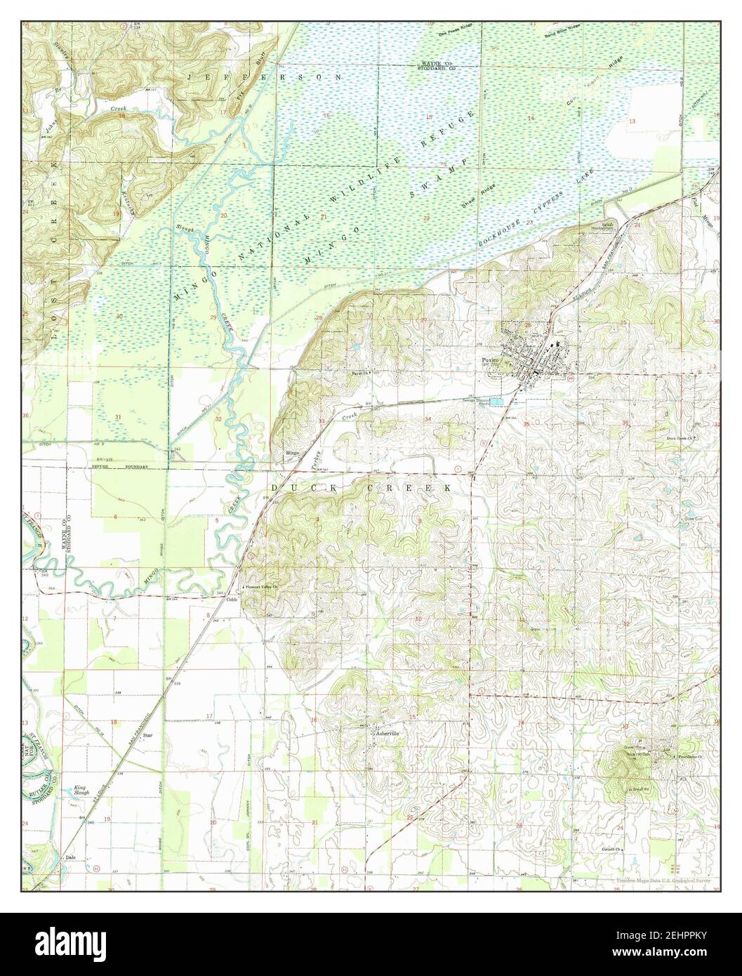 Puxico, Missouri, map 1962, 124000, United States of America by