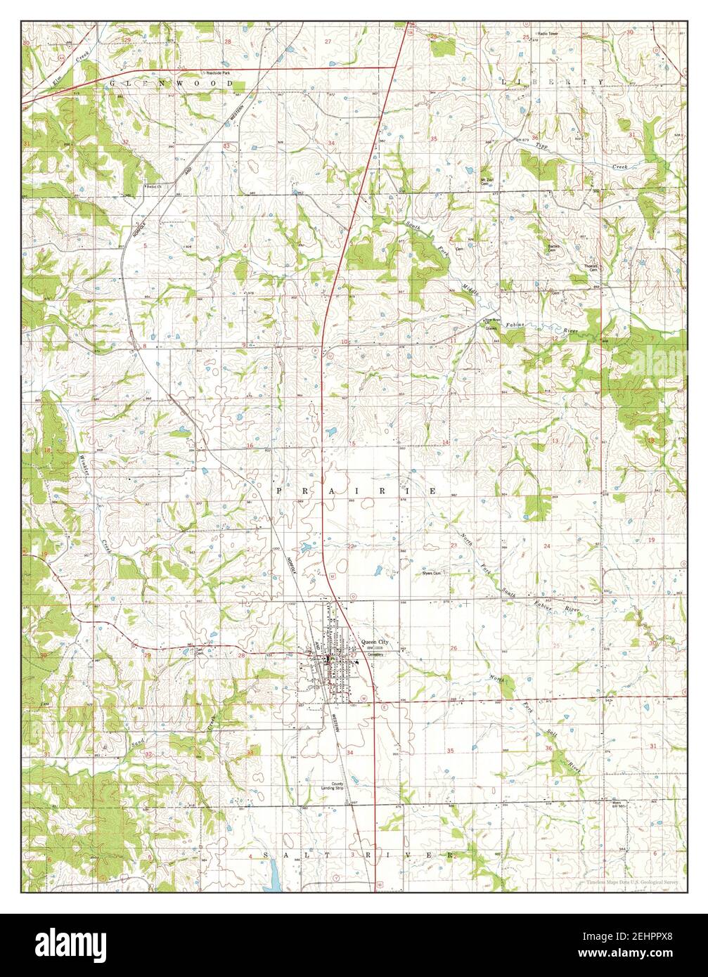 Queen City, Missouri, map 1979, 124000, United States of America by