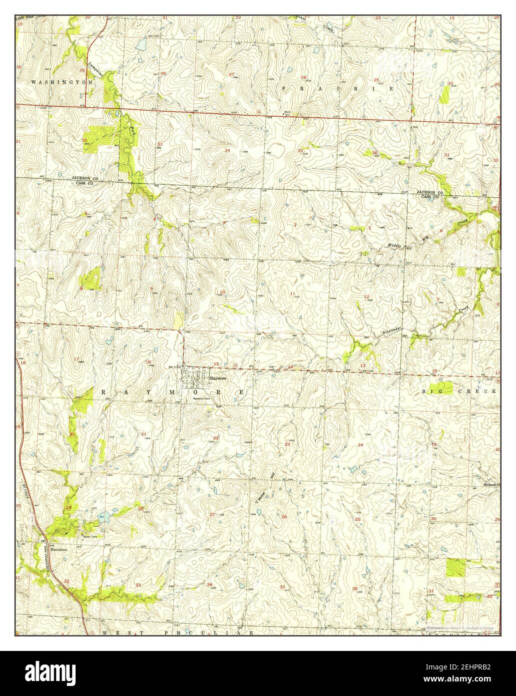 Raymore, Missouri, map 1954, 124000, United States of America by