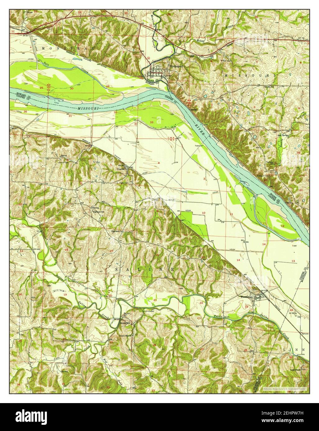 Rocheport, Missouri, map 1952, 124000, United States of America by Timeless Maps, data U.S