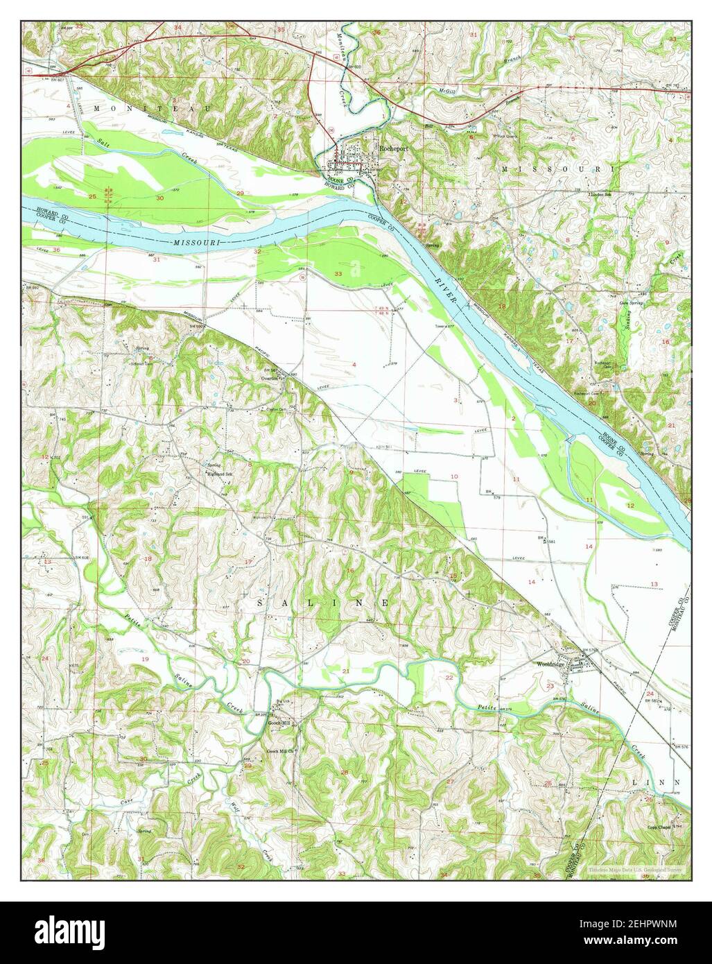 Rocheport, Missouri, map 1952, 124000, United States of America by