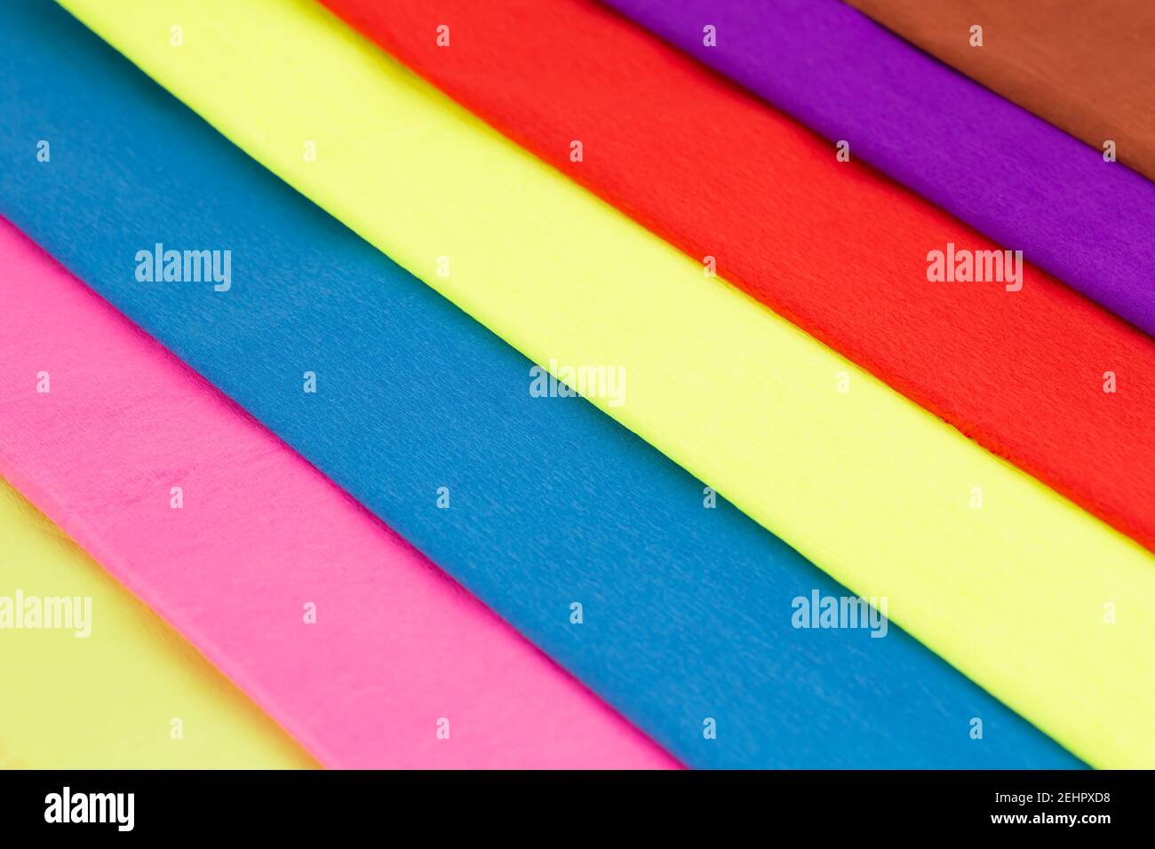 Colorful crepe papers texture as a background. Stock Photo