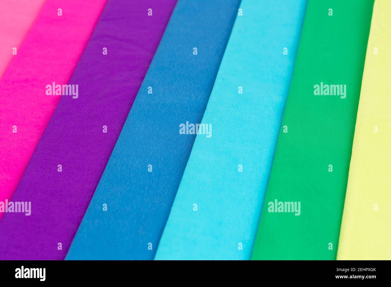 Colorful crepe papers texture as a background. Stock Photo