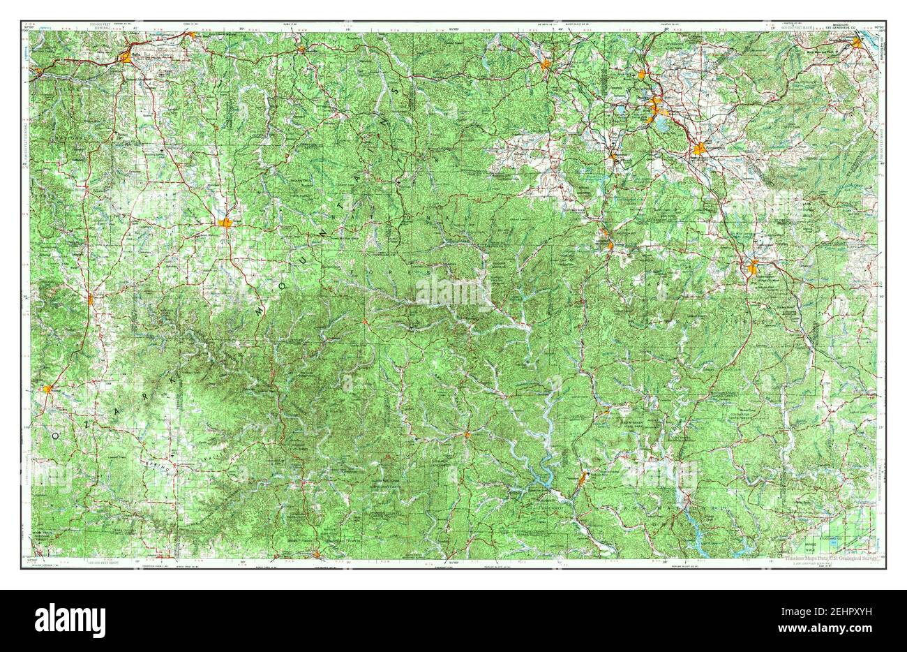 Rolla, Missouri, map 1954, 1250000, United States of America by