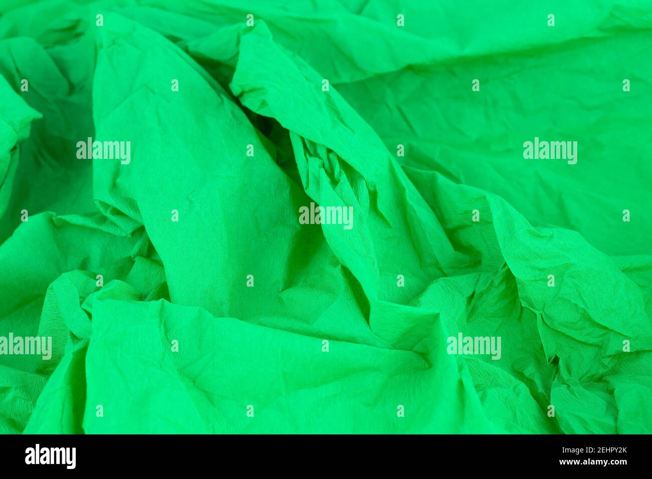 Crumpled green crepe paper texture as a background Stock Photo Alamy
