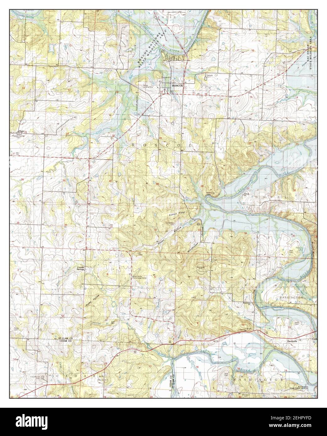 Map of roscoe Cut Out Stock Images & Pictures Alamy