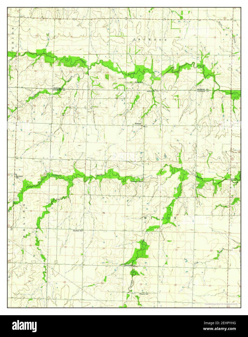 Rowena, Missouri, map 1960, 124000, United States of America by