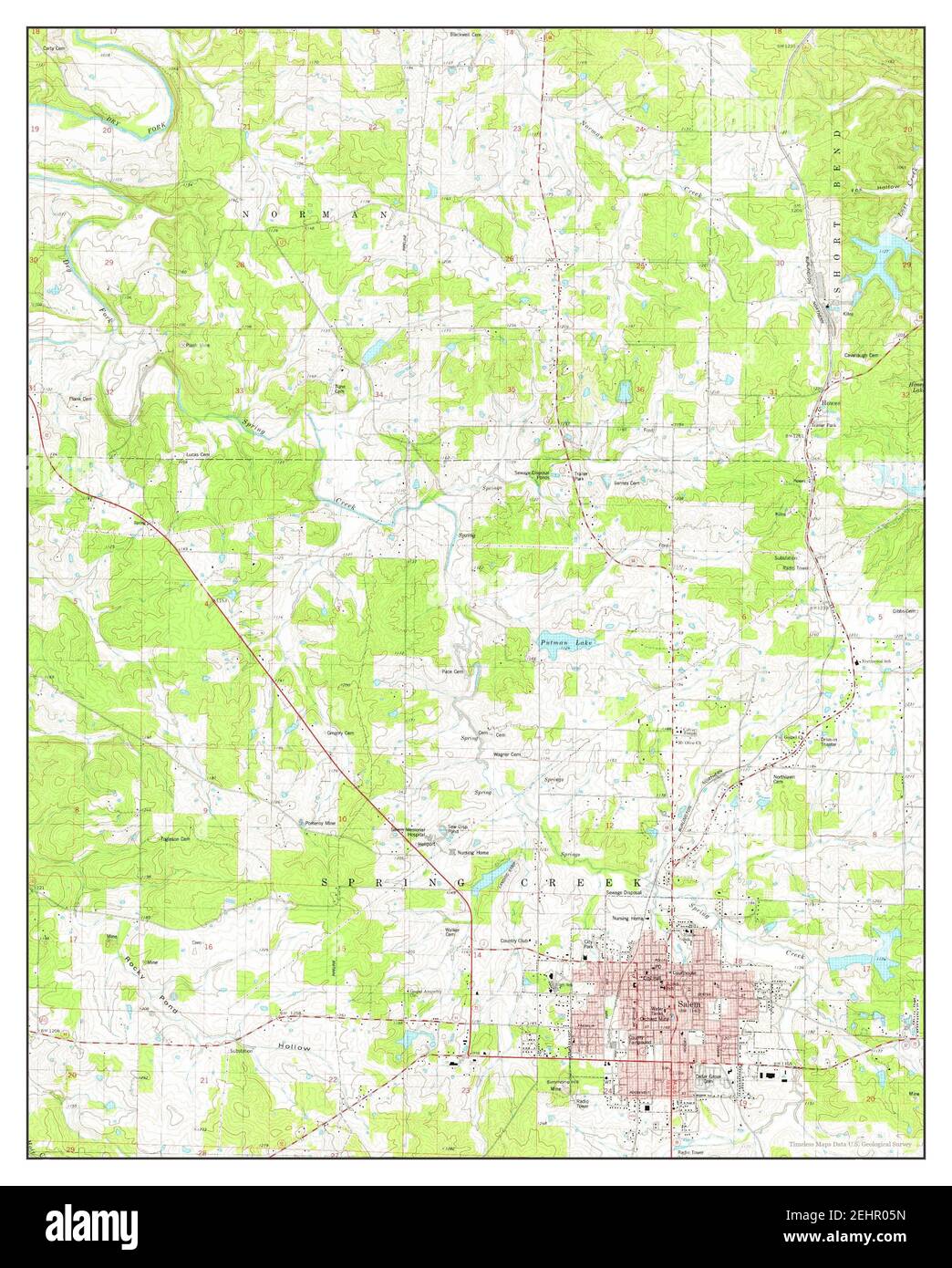 Salem, Missouri, map 1981, 124000, United States of America by