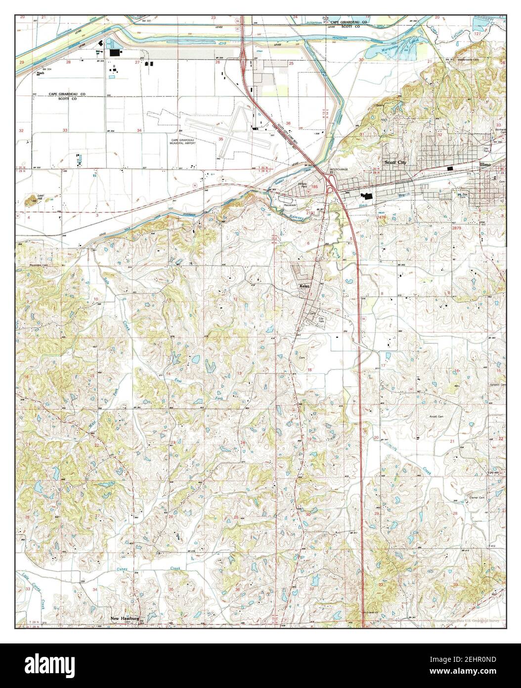 Scott City, Missouri, map 1993, 124000, United States of America by