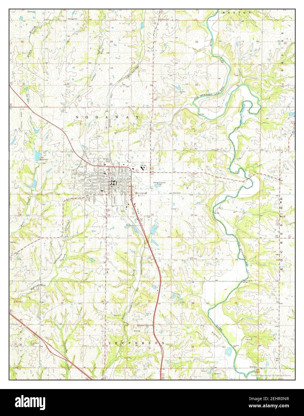 Savannah, Missouri, map 1971, 1:24000, United States of America by ...