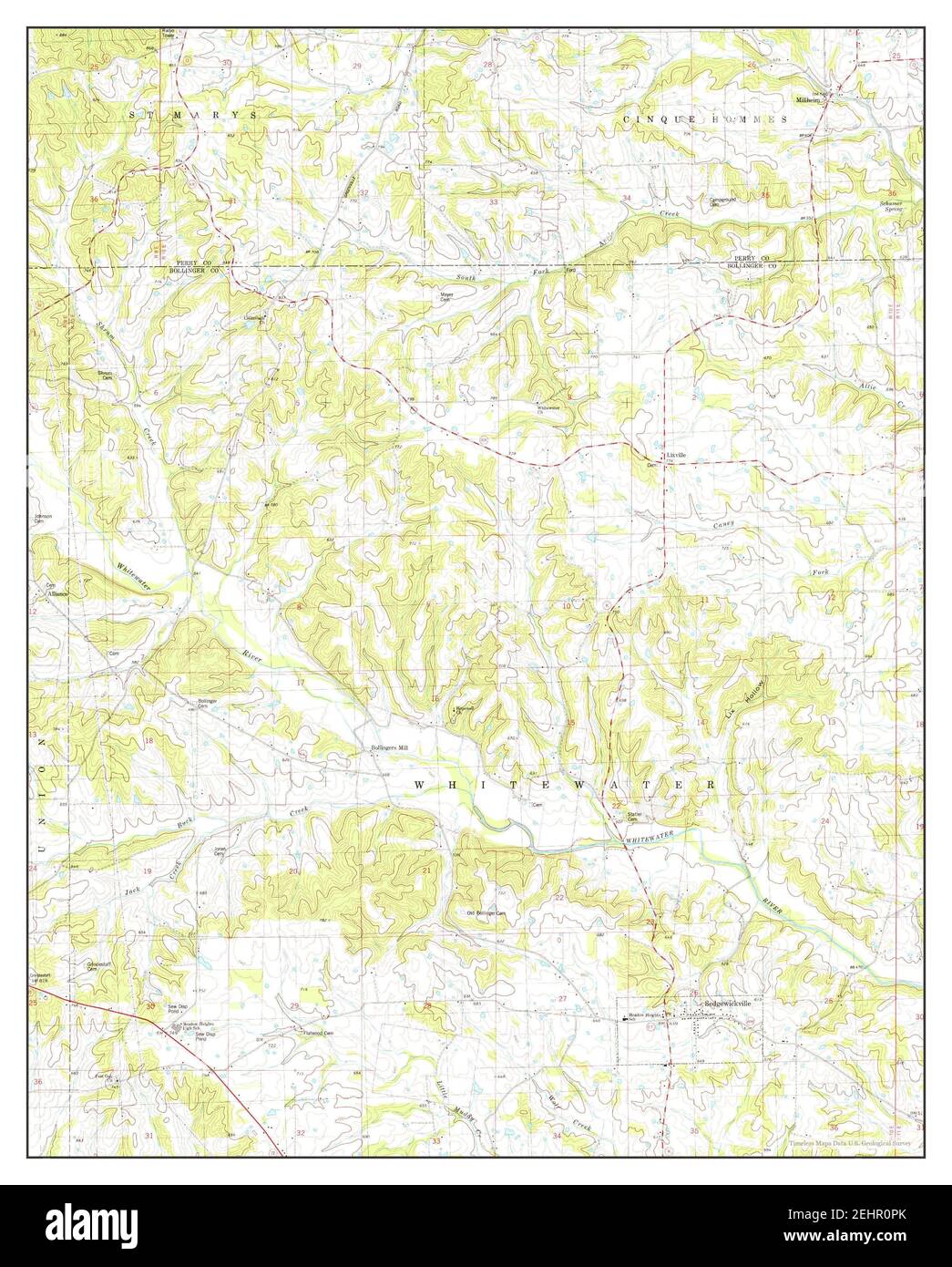 Sedgewickville, Missouri, map 1980, 124000, United States of America