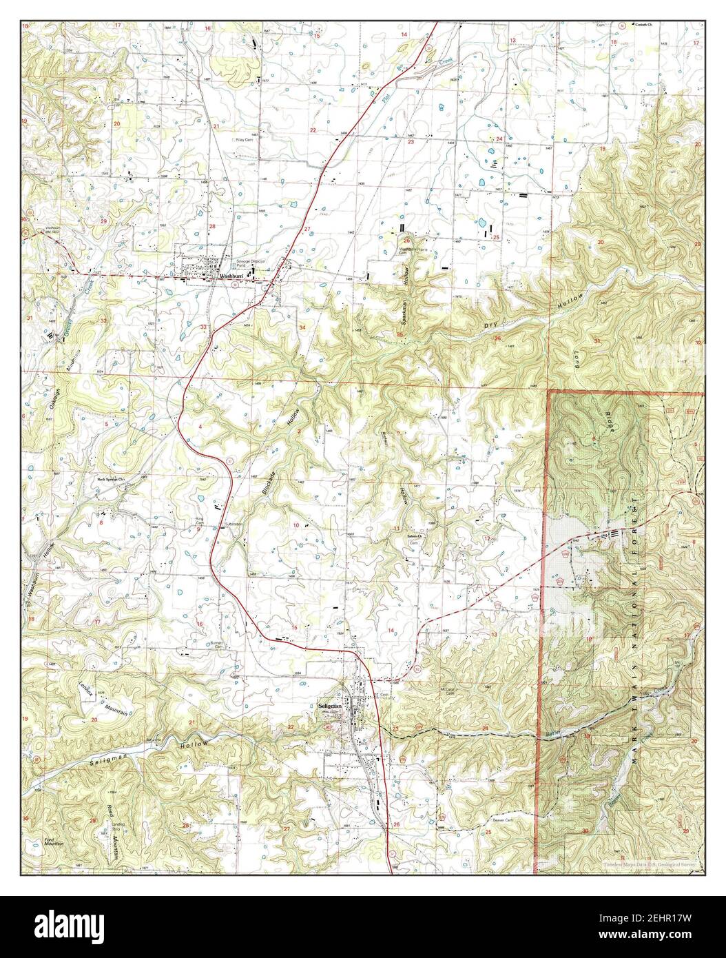 Seligman, Missouri, map 1999, 124000, United States of America by Timeless Maps, data U.S