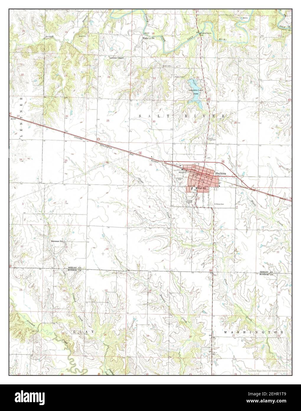Shelbina, Missouri, map 1959, 124000, United States of America by