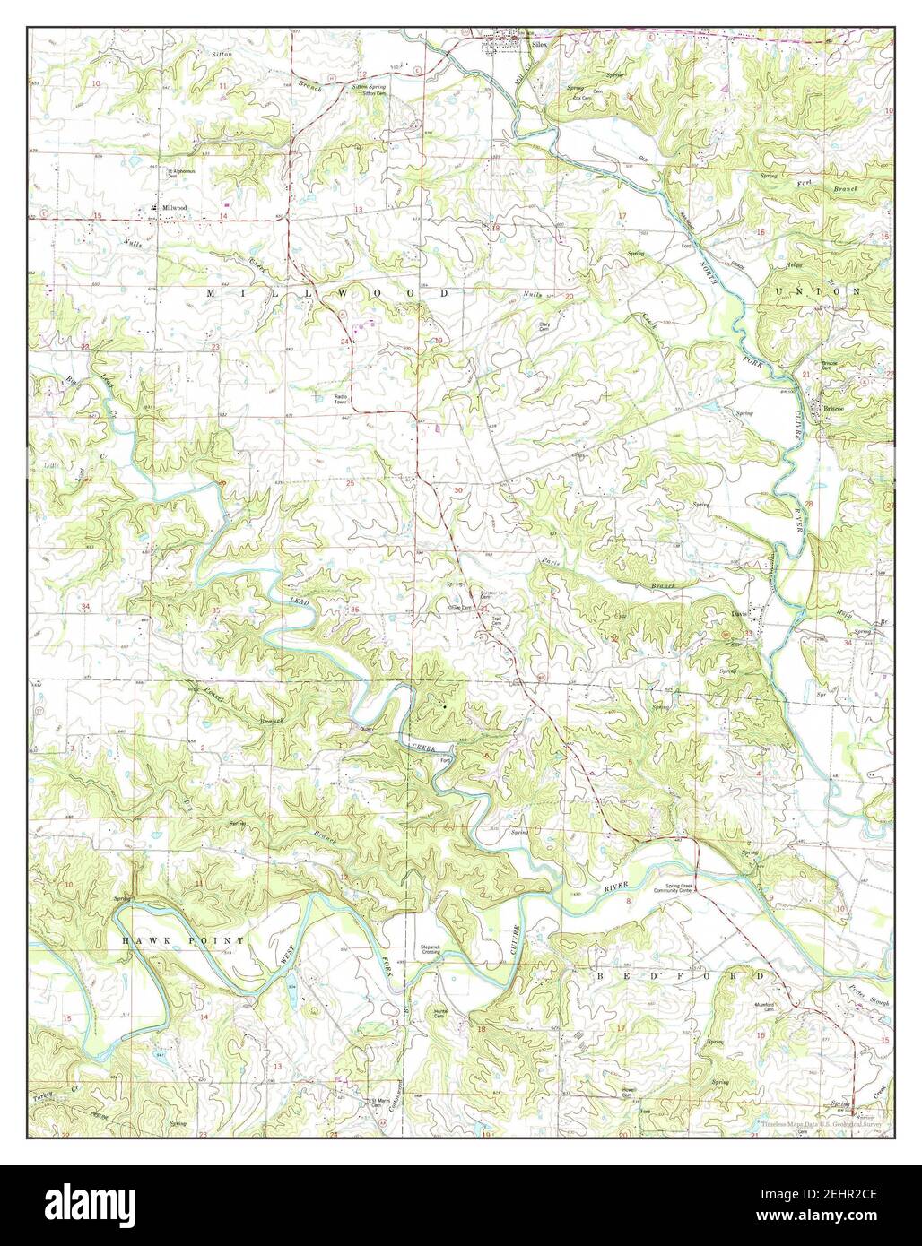 Silex, Missouri, map 1975, 124000, United States of America by