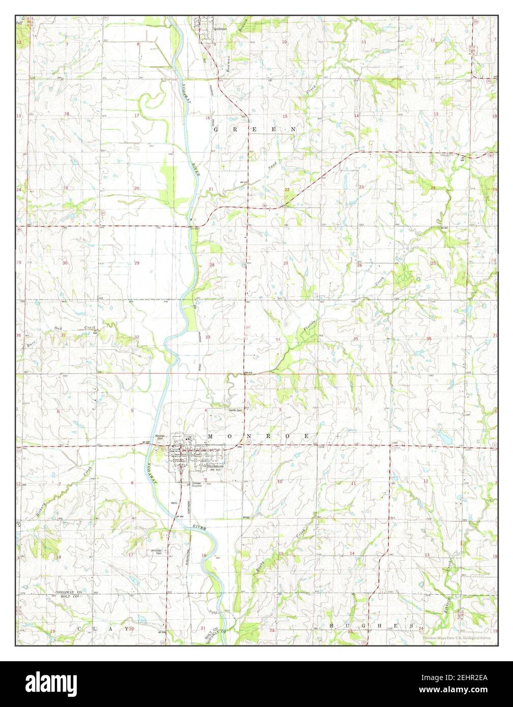 Skidmore, Missouri, map 1981, 124000, United States of America by