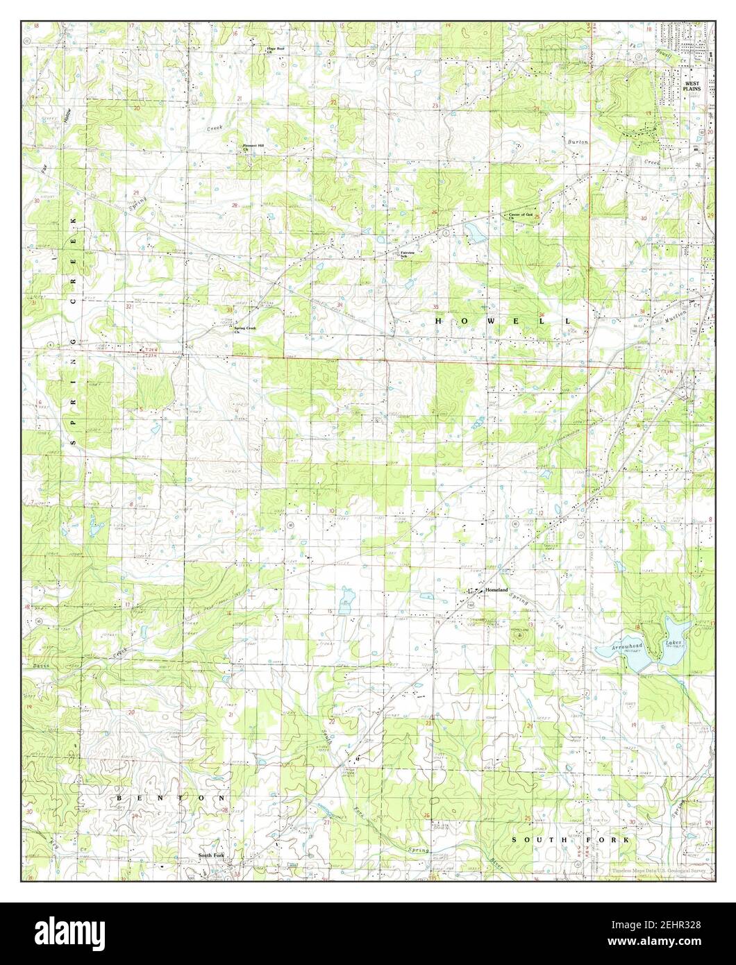 South Fork, Missouri, map 1983, 124000, United States of America by